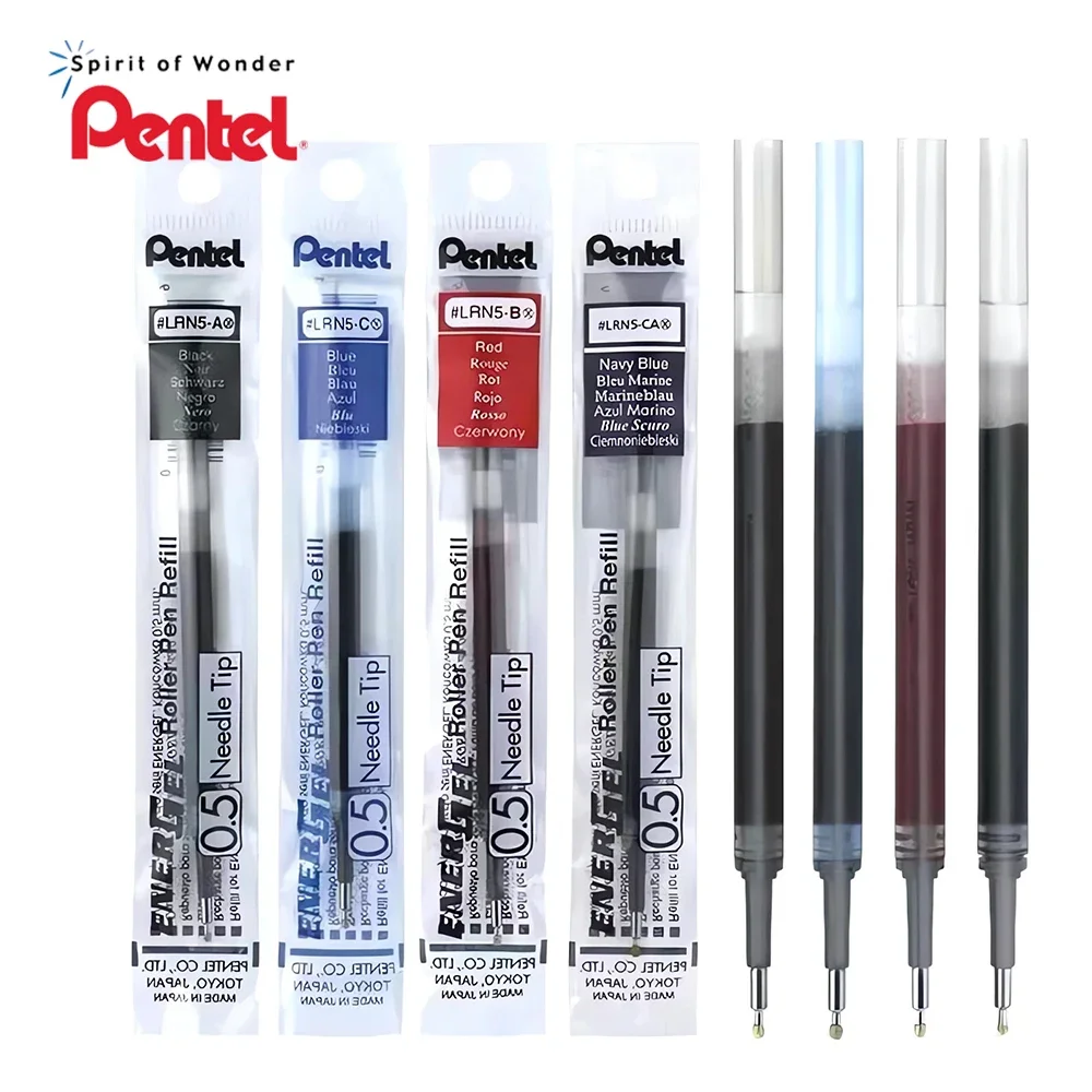 3pcs Pentel Gel Pen Refill Art Supplies Office Accessories LRN5 0.5mm Student School Stationery Writing Smooth Red Blue Black