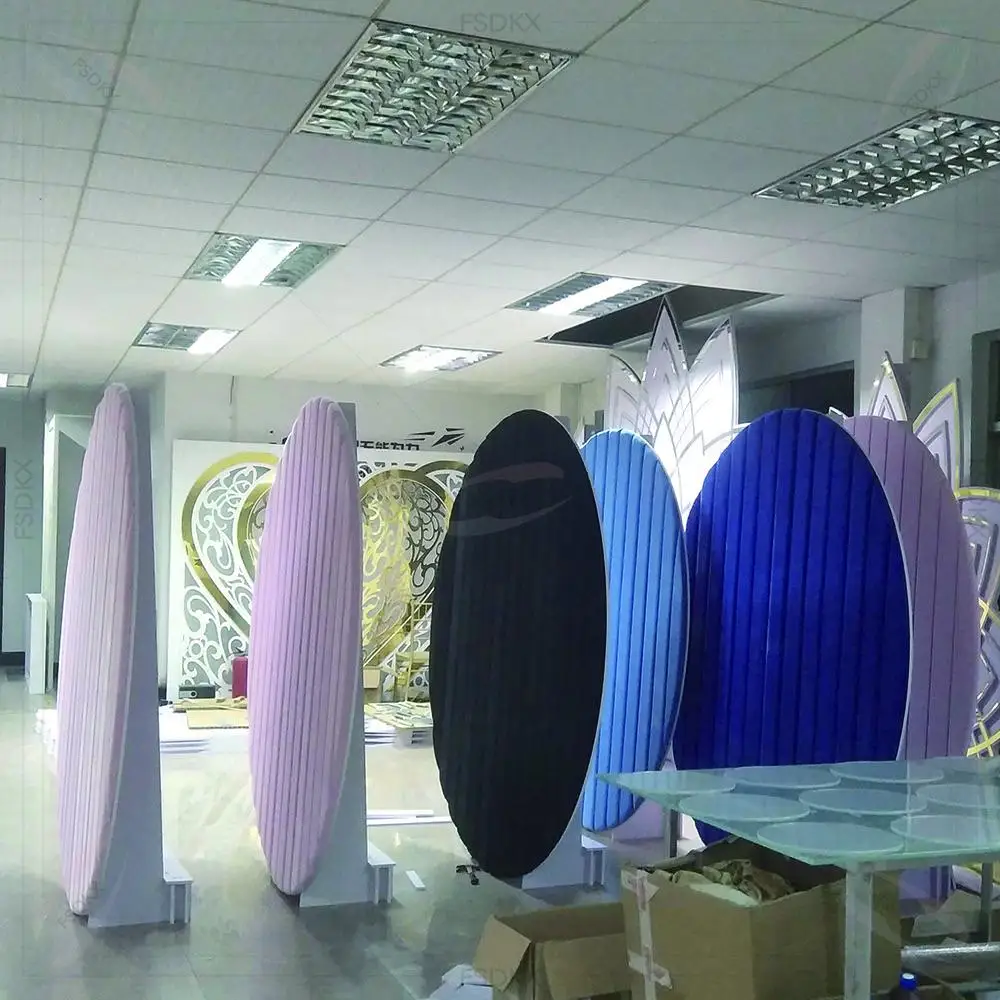 

Hot Sale Wedding Cheap Event Black Round Backdrop+Gold Acrylic Velvet Backdrop Cover for Sale