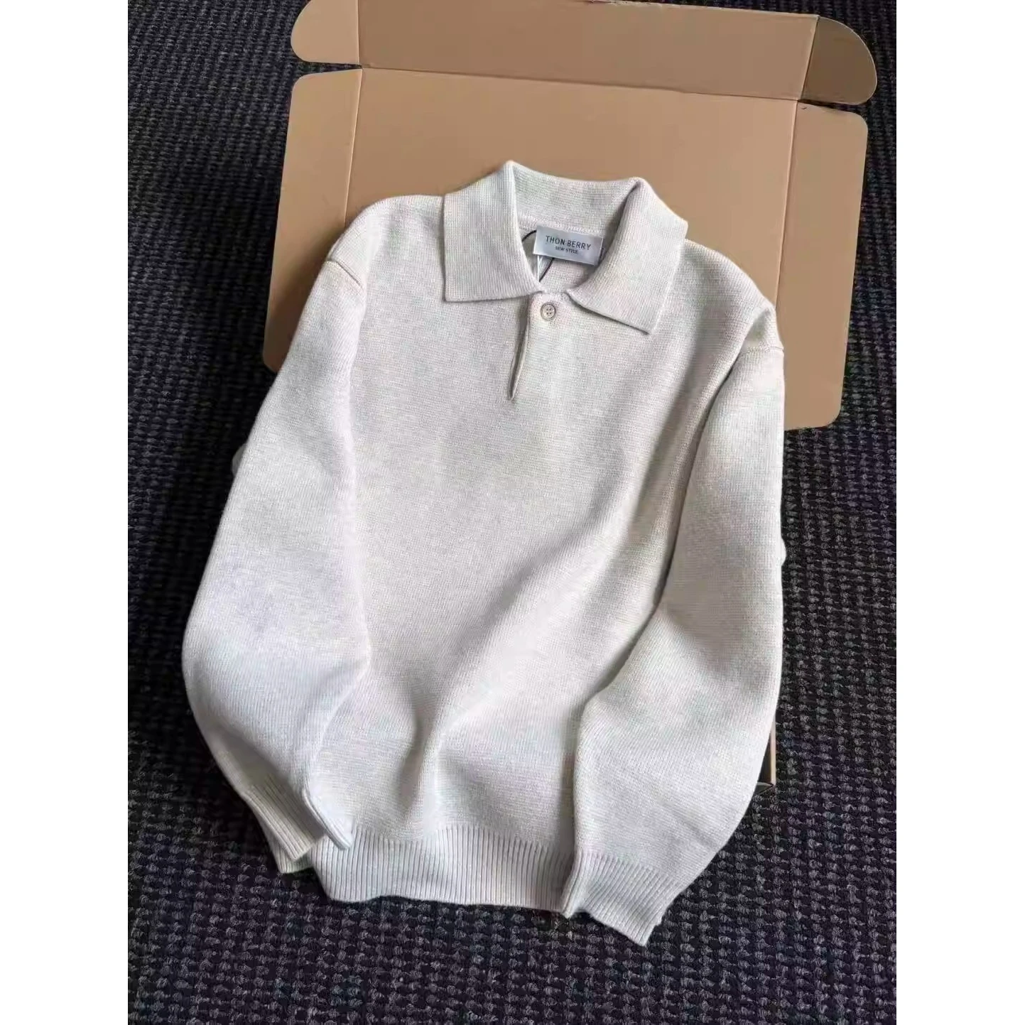 

Мужской вязаный джемпер с воротником-стойкой, светло-хаки, зимний, премиум-класса, мягкий, свободного кроя, с длинным рукавом, термотоп