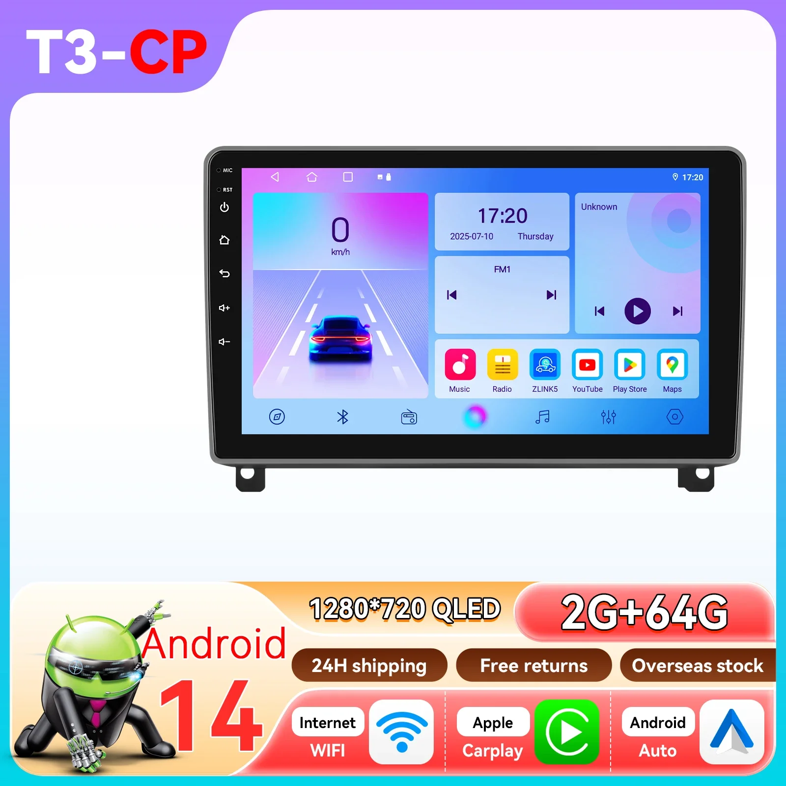 6115 Octa Core Android autoradio voor Peugeot 407 CC SW 2004 - 2011 Carplay Android Auto Intelligente systemen met ventilator head unit
