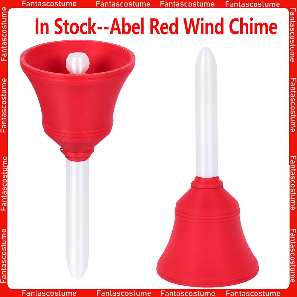 Abel Cosplay Red Wind Chime Anime Hazbin Roleplay Costume Accessories Halloween Carnival Party for Adult Men Women Props