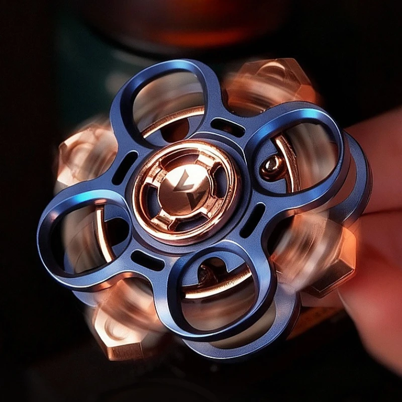 Metal rolamento de esferas fidget spinner edc luminosa ponta do dedo girando melhor mão spinner alívio do estresse brinquedo adultos anti ansiedade