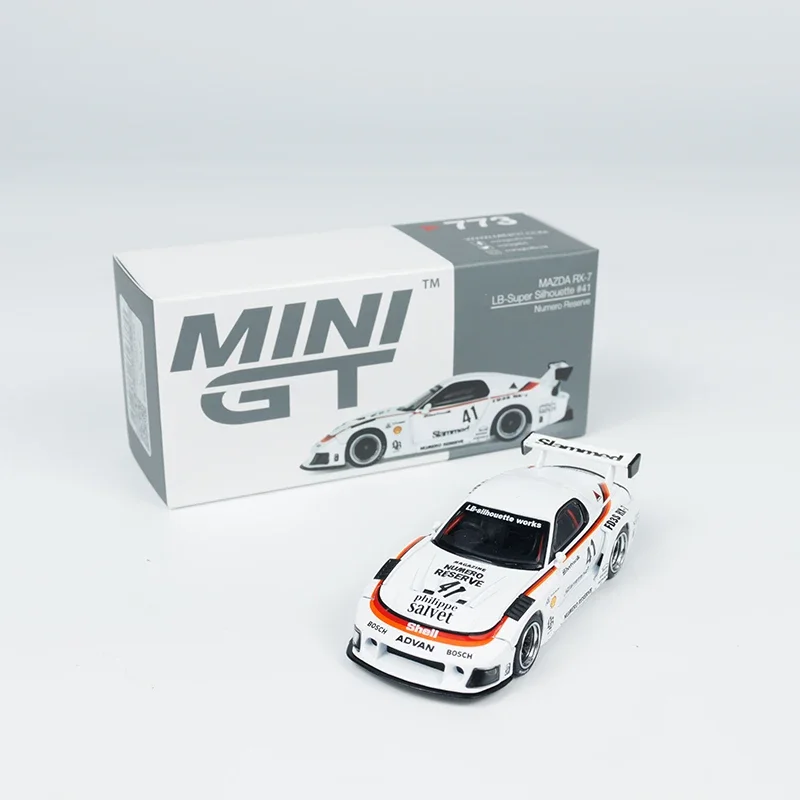 Minigt 1:64 modèle voiture RX-7 LB-Super Silhouette #41 Numero Resplugin alliage moulé sous pression véhicule #773