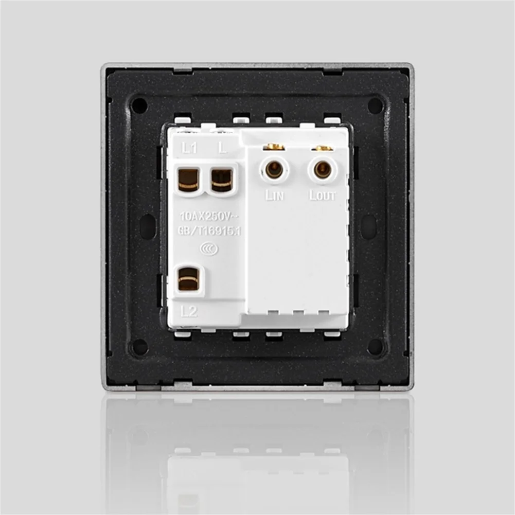 

Выключатель-диммер 2026 Type 86, 1-клавишный, 2-позиционный, для потолочного вентилятора и светильника, нагрузка до 300 Вт, стильная настенная панель для домашнего декора