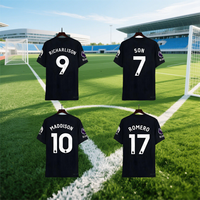 Top 25-26 Tottenham Black Home and Away No. 7 Sun Xing Player Version Printed Breathable and Comfortable Adult Children's Jersey