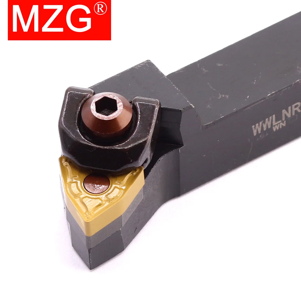 MZG WWLNR1616H08 WWLNR2020K08 WWLNR2525M08 External Turning Tool WWLNR WWLNL Lathe Bar WNMG Insert Holder Cutting Tool Cutter