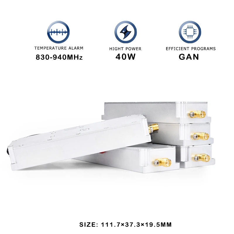 40w 830-940mhz 800m Anti-Drohnen-Signal pa C-UAS Leistungsverstärker-Jamming-Modul uav vco Quell system blockiert Anti-Drohnen-HF-Gan