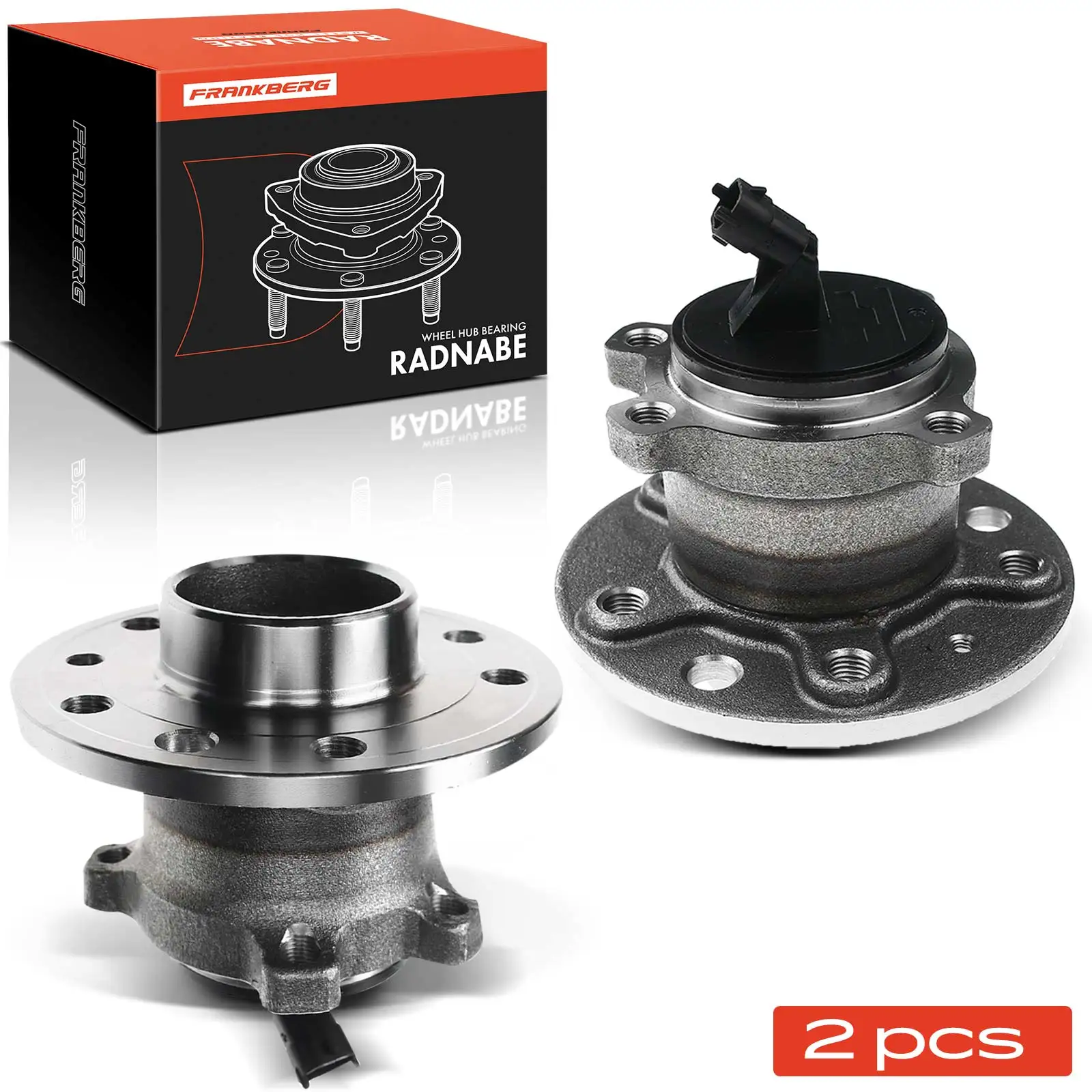 Frankberg 2x Wielnaaf Wiel Lager Set Achteras Beide Zijden Voor Fiat Croma Opel Signum Vectra C Caravan CC Saab 9-3 512307 1604314