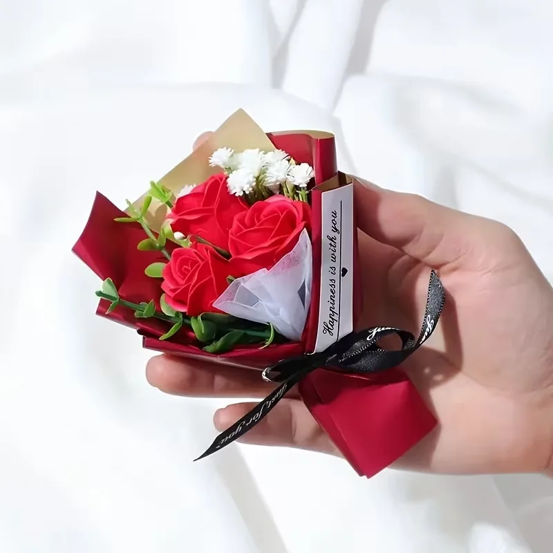 Ein Strauß Künstliche Mini-Rosen, Geeignet für Heimdekoration, Partys, Hochzeitsdekoration, Valentinstagsgeschenke – Detail 7