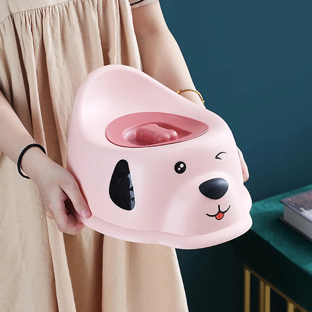 

Горшок с мультяшным дизайном, нескользящая основа с крышкой, портативный для путешествий, автомобиля, кемпинга, приучения к туалету, мини-горшок