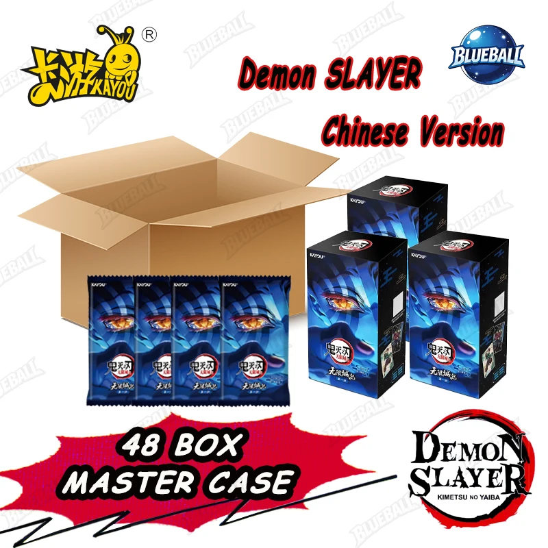Official Genuine Kayou Demon Slayer Infinity Castle Arc Collectible Cards 48 Boxes Master Case Rare Cards Gifts for Anime Fans