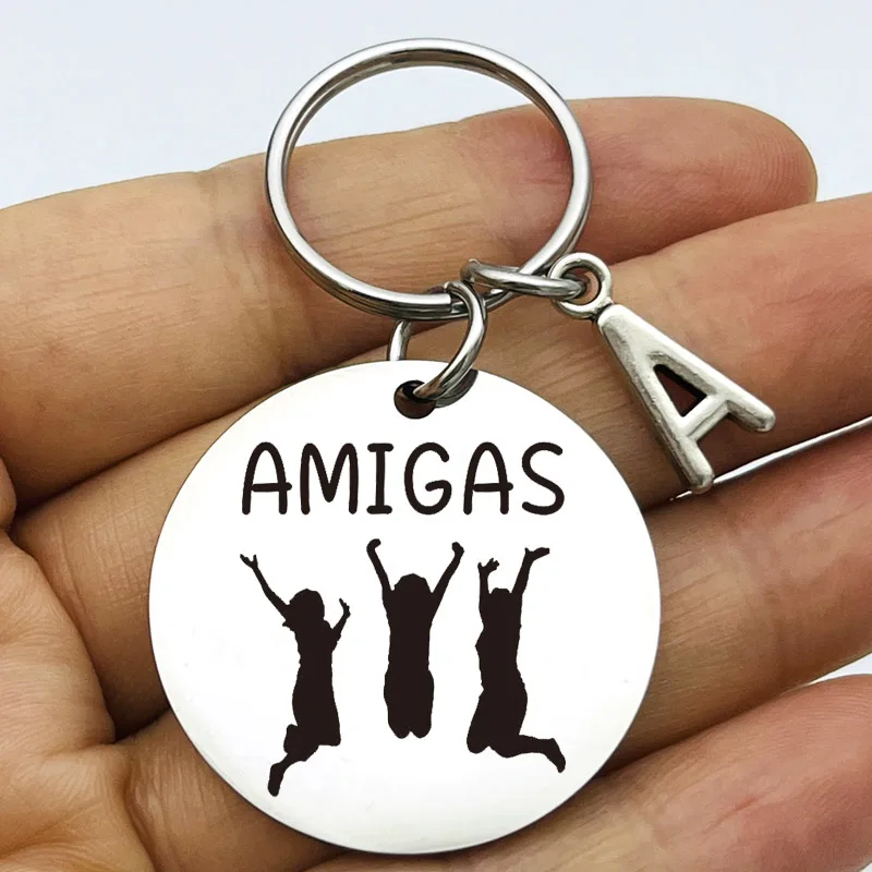 Spanish Amigas Saltando Sister Gift, Best Friend Gift, Friendship Keychain Bestie Gifs