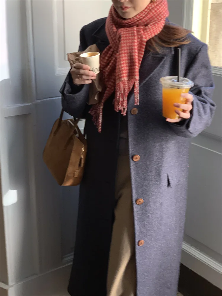 UMI MAO معطف الصوف فام لا يعود أو تبادل الأسعار شتاء جديد الكورية Dongdaemun Le *obe منتصف طول معطف الصوف سترة