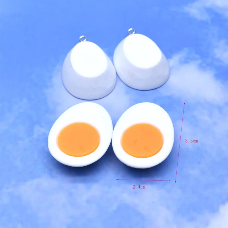 Earring For Women Resin Handmade 3D Simulation Boiled Egg Drop Earrings Funny Gift