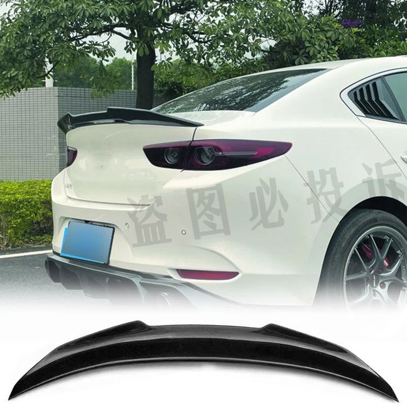 

Для Mazda 3 Axela 2020-2024: премиальный аэродинамический спойлер (заднее крыло) в стиле PSM из карбона/черного цвета, комплект для тюнинга автомобиля