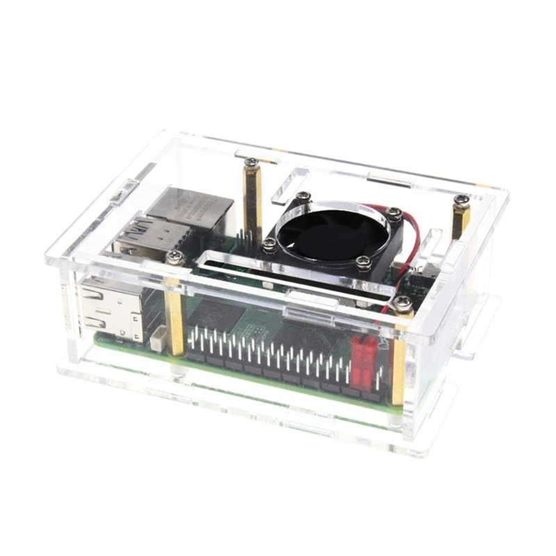 For RPi 5 Mainboard Case Acrylic Enclosure Passive Cooling Box Heat Dissipation Heatsink for RPI5 Dropship