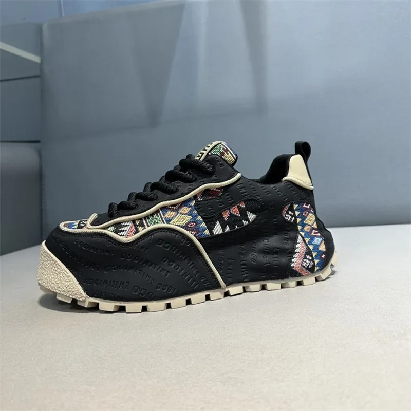 أحذية رياضية رجالية فاخرة أحذية كاجوال عصرية مع قاعدة سميكة عالية الرفع وأحذية جري مقاومة للاهتراء Zapatillas Deportivas