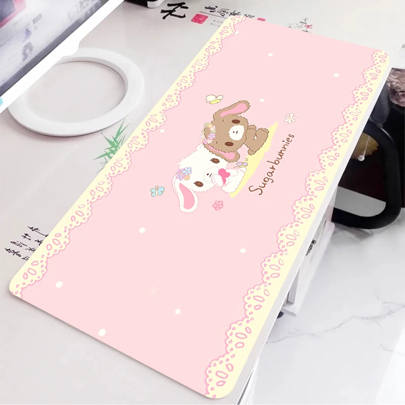 Large Gaming Mouse Pad S-sugar Bunnies Anime PC Computer Gamer Desk Mat For CS GO Laptop Kawaii Mousepad