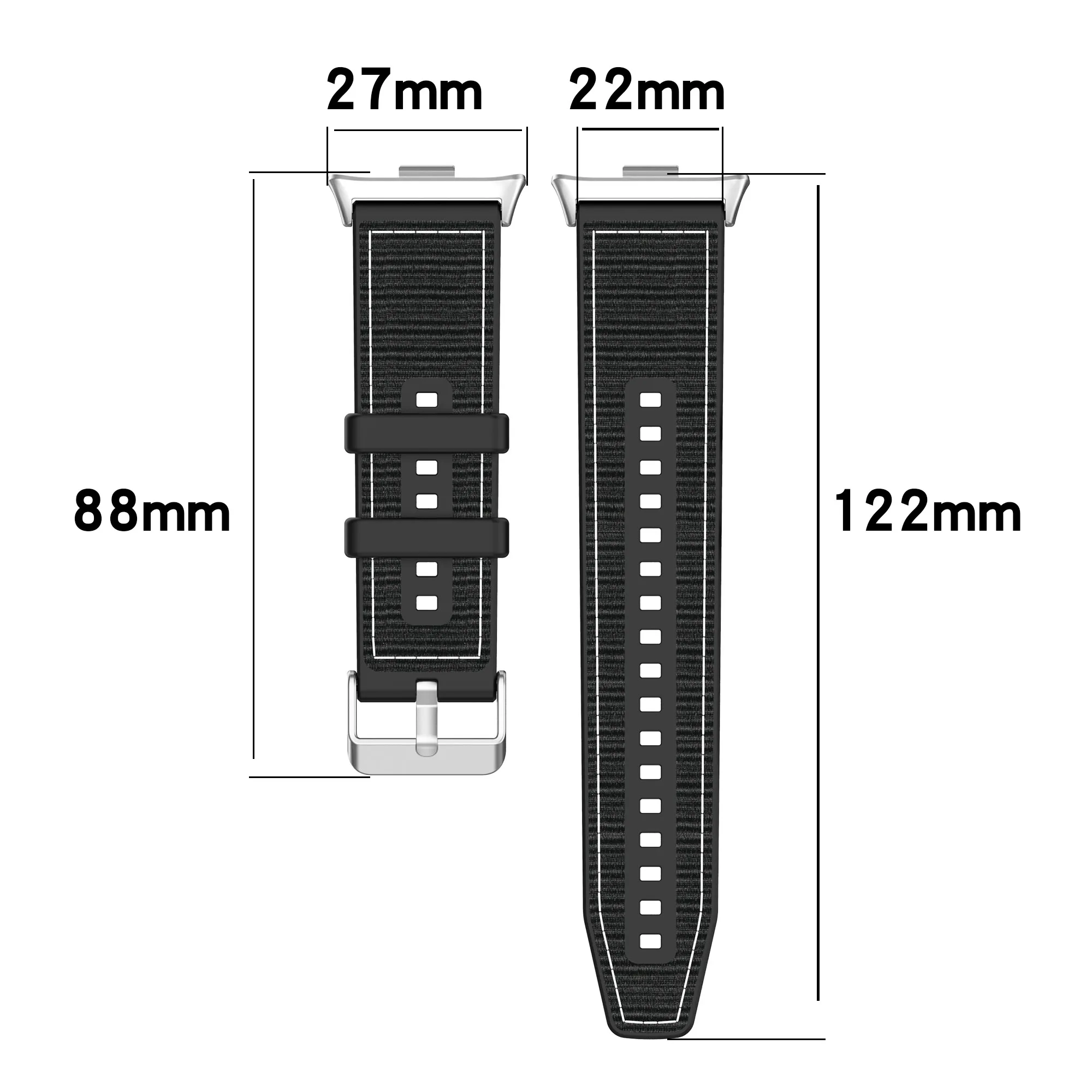 Verbund Silikon Armband Für Redmi Uhr 5 4 Smart Uhr Armband Armband Nylon Armband Für Xiaomi Mi Band 9 pro 8 Pro – Detail 15
