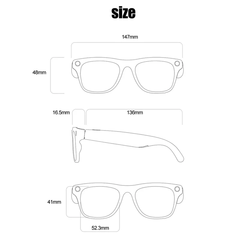 ABJF-AI Smart Glasses 4K HD Photochromic Lens Bluetooth Video Recording Call Music Player Translation Functionality