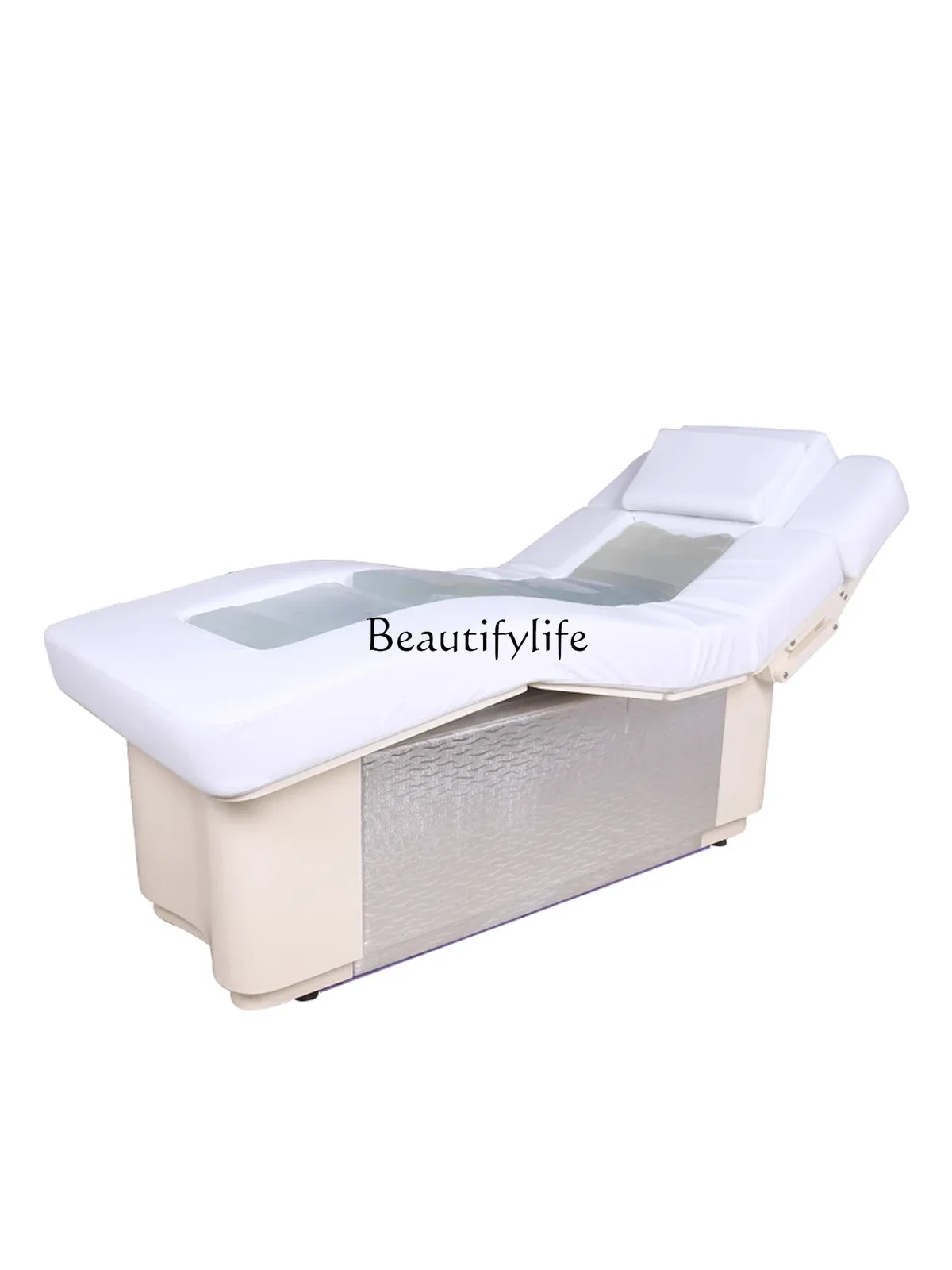 

Whole Body Constant Temperature Water Bed Electric Tri-Fold Lifting Physiotherapy Colorful Light Spa Solid Wood Massage Couch