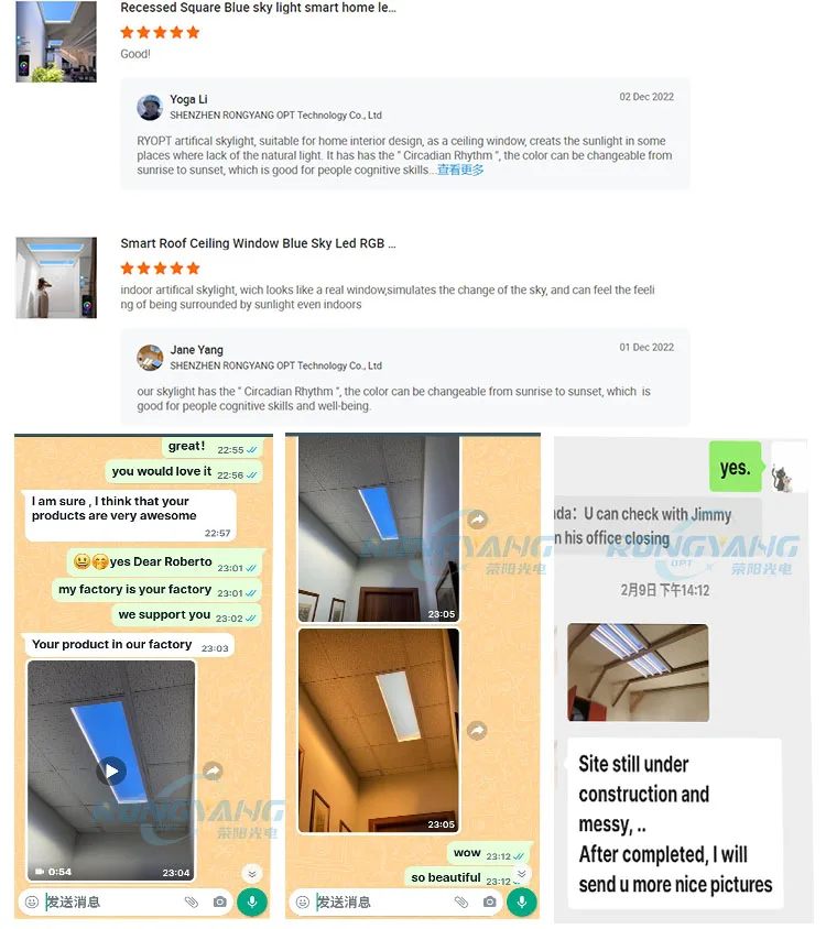 Bedroom Artificial Light Emitting Diode Skylight    Smart Home Blue Sky Sun Ceiling Natural Panel Light