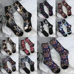 Arcane Anime Game Funny Socks Trendy Stockings Spring Non-Slip Women Men Socks Warm Soft Graphic Cycling Socks