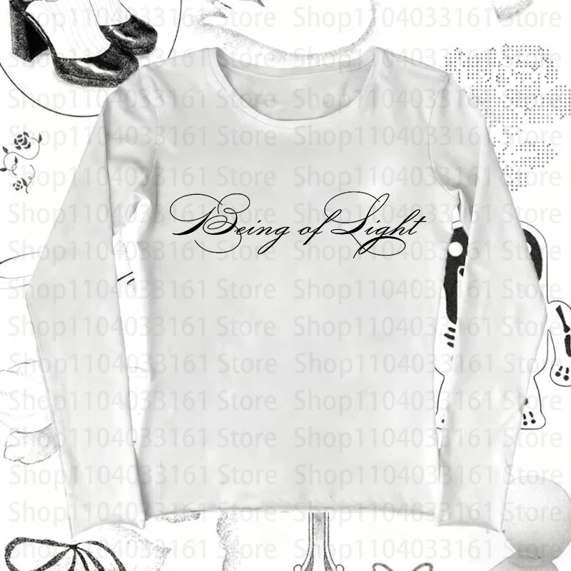 Long Sleeve Women Top Y2k Kitty Woman Clothes Women's T-shirts 90s Vintage Clothes Trashy Y2k 2000s Tops Clothing Female Gothic