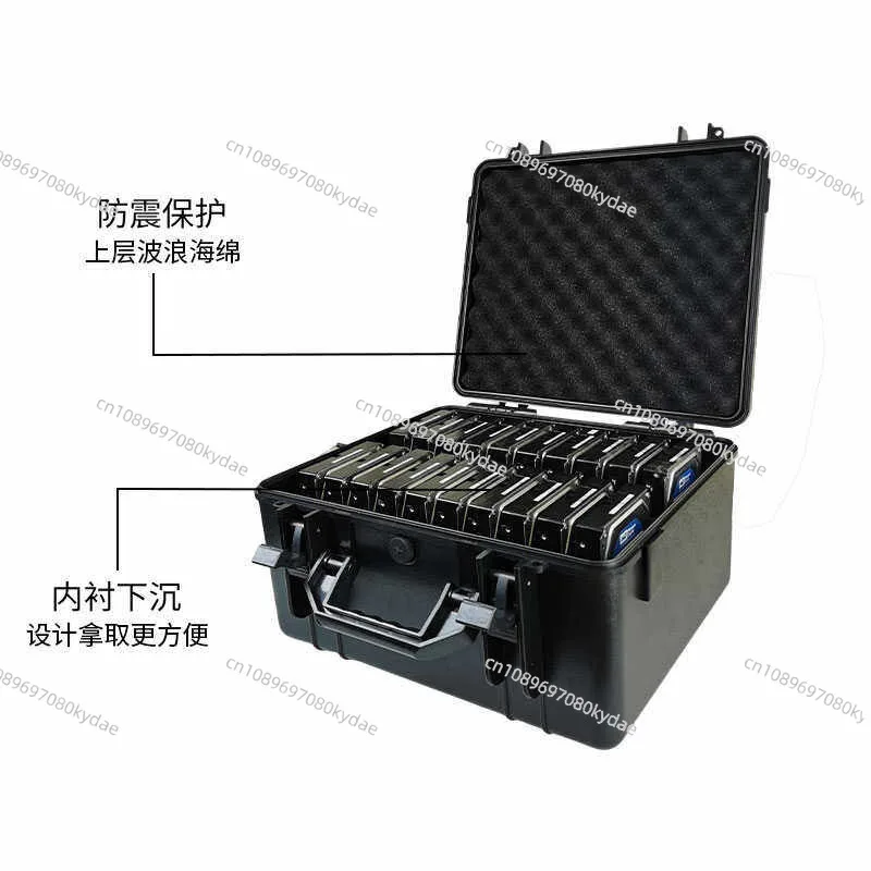 20 Bay 3.5 Inch Hard Drive Storage Box Waterproof Anti Static Portable HDD Protector for Data Backup