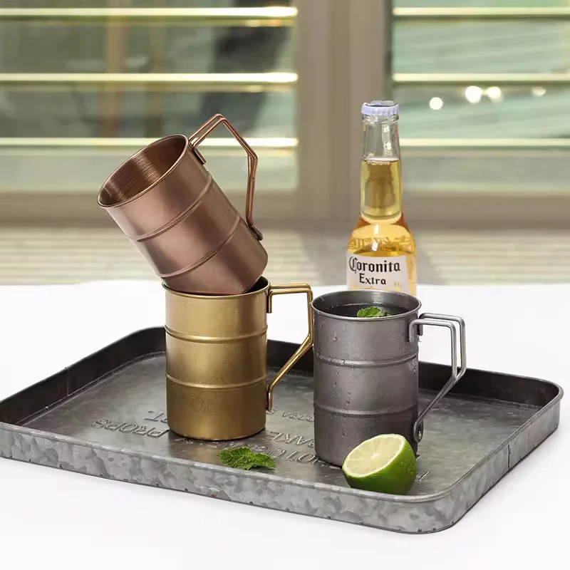 

Стальная чашка для кемпинга 300 мл Ретро чашки для кемпинга и путешествий кофе