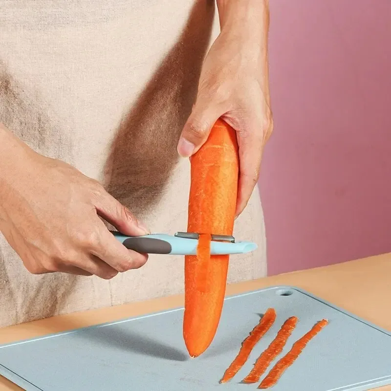1/2 Pcs Stainless Steel Peeler Portable Melon and Fruit Peeler Creative Kitchen Multifunctional Sharp Fruit and Potato Peeler