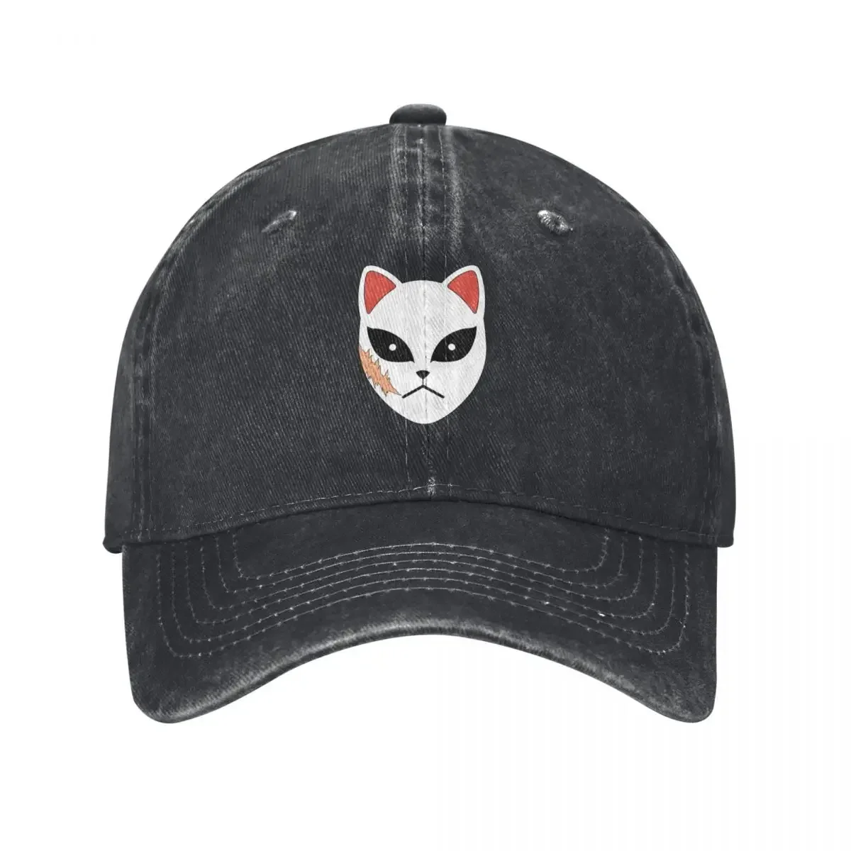 Sabito Kitsune Mask Baseball Cap Golf Wear Rave Baseball For Men Women's