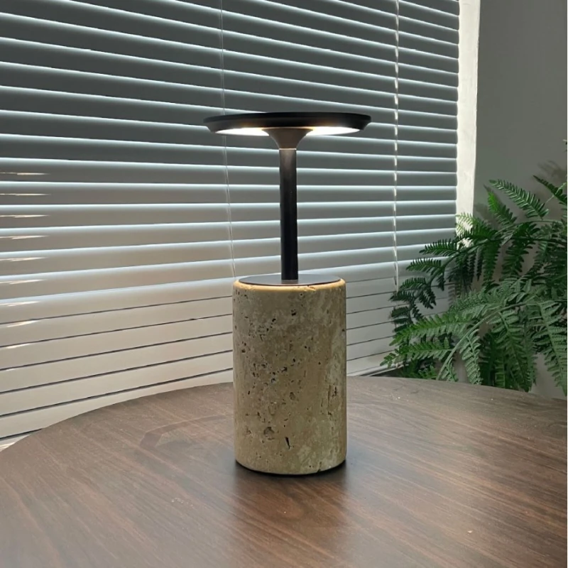 Nordic Minimalist Stone Table Lamp For Living Room Decorative Modern Wireless Touch Led Bulb Desk Lamp
