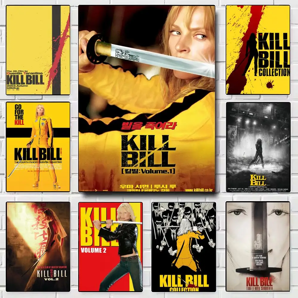 Classic Hot Movie Kill Bill Poster Modern Wall Art for Bedroom Living Room Cafe Bar Aesthetic Home Decor Gift