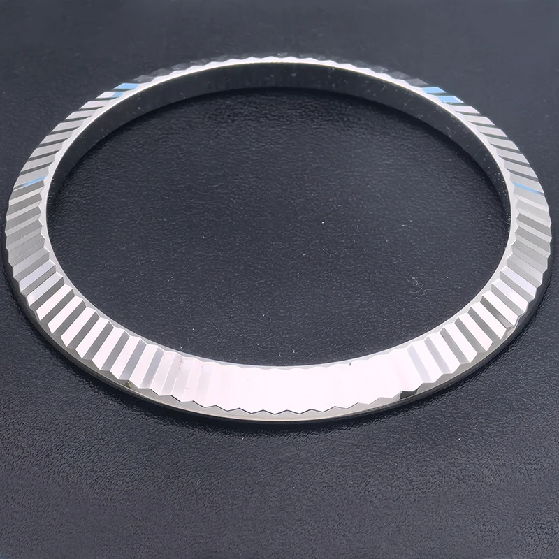 904L Stainless Steel White Gold Plated Watch Bezel For 41mm Datejust 126334 Watch Parts