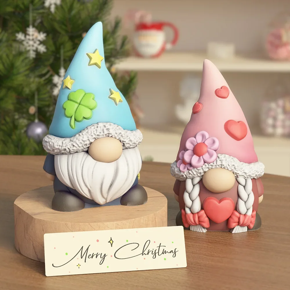 Easter Dwarfs Clay Cement Concrete Molds DIY Trees Cat Dog Elf Gypsum Plaster Mould Craft Art Ornament Candle Silicone Mold