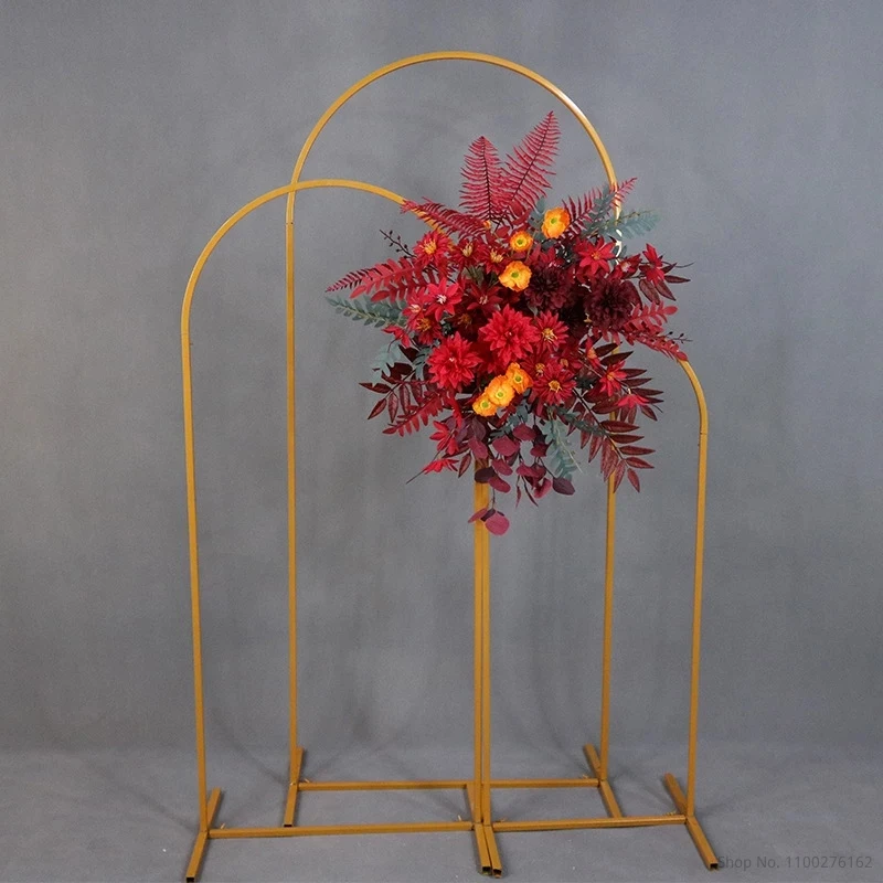 

Wedding Arch Iron Pipe Irregular Shape Arch Stand Wedding Metal Props Backdrop Artificial Flower Stand Wrought Iron Screen