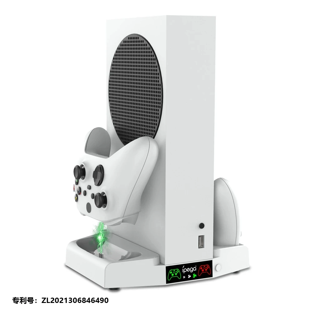 

For XBOX Series S Dual Controller Charger Station Vertical Stand Cooling Fan Holder Charger For Xbox ONE/S Console