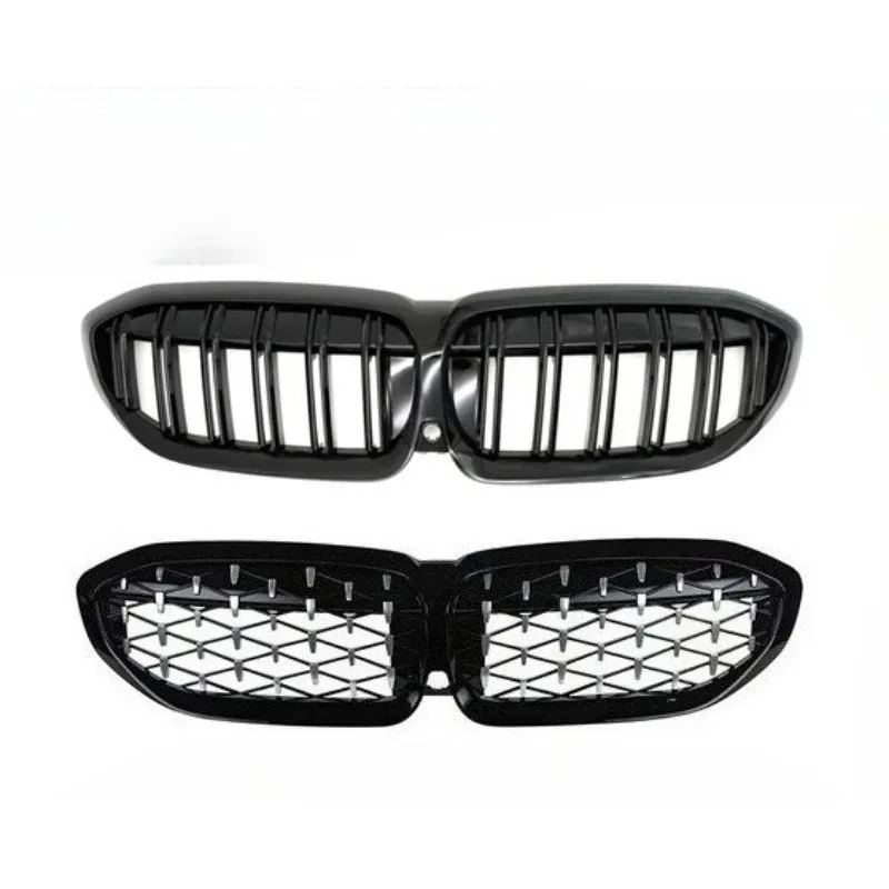 For BMW G20 3-Series G20 G21 G28 2020-2022 Front Bumper Hood Kidney Grill Racing Grilles Replacement Black Diamond Meteor Style