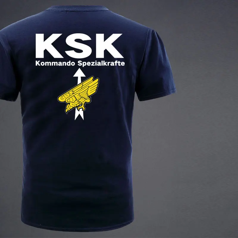 الألمانية KSK كوماندوز تحت عنوان تي شيرت الرجال الملابس موضة الصيف تي شيرت الشارع الشهير 100% القطن فضفاض بلايز تنفس المحملة