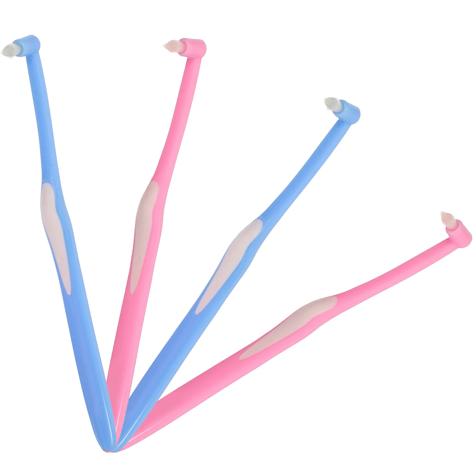 4 Pcs Toothbrush Manual Daily Toothbrushes Pink Small Head Interdental Pp Travel