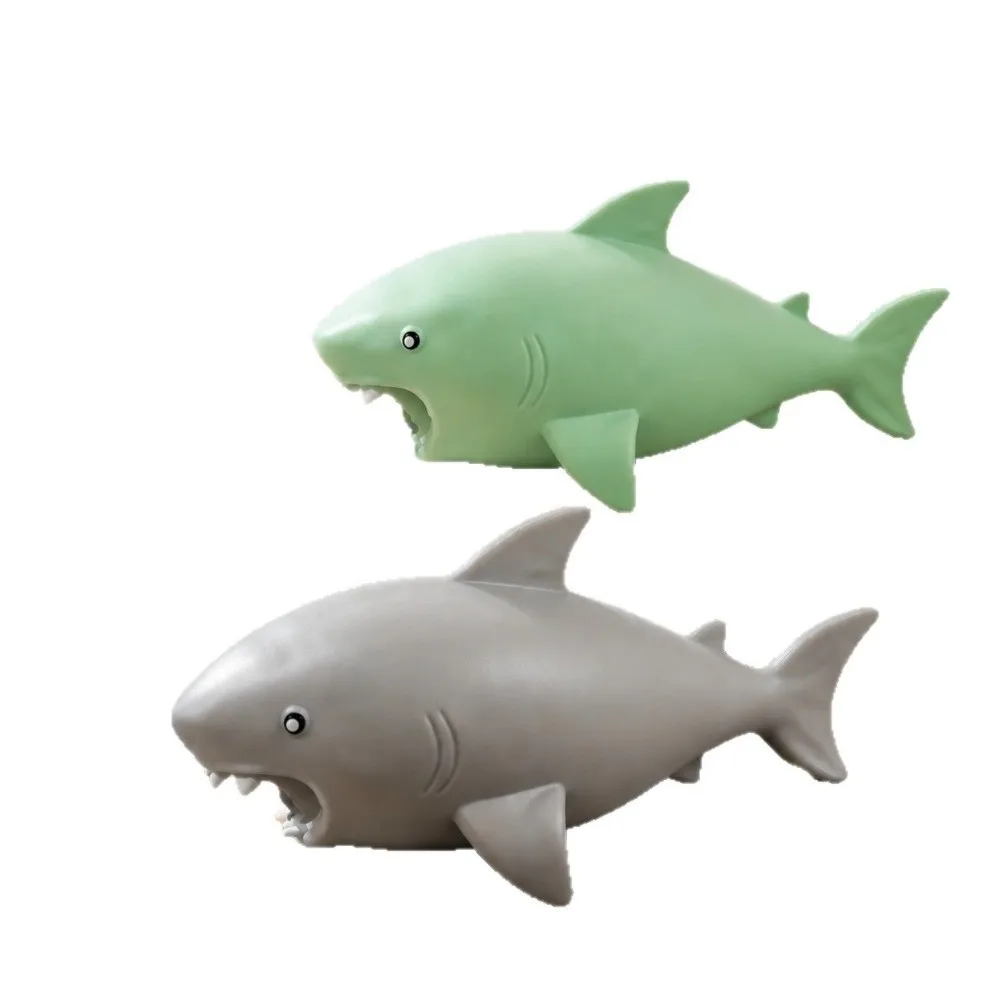 Funny Soft Shark Squishy Slow Rising Slow Rebound Shark Fidget Jumbo Size Cute Shark Shark Slow Rebound Desk Decor