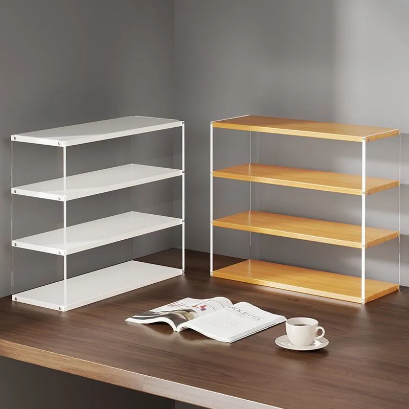Desktop Storage Rack Tea Cup Organizer Kitchen Seasoning Supplies Toy Display Cabinet - Multi-Functional Home Office Storage Sol