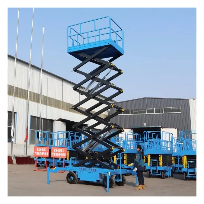 CE ISO Scissor Electric Lift Platform 8m 10m 12m 14m Mobile Scissor Lift Hydraulic Lifters for Scaffold