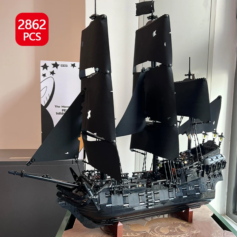 ตัวต่อเรือโจรสลัดนกกระจอกเทศ 2862 ชิ้น ของเล่นแบบประกอบเองสำหรับเด็กและผู้ใหญ่ ของขวัญวันเกิด