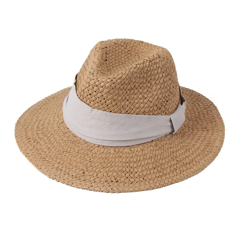 Elegant and fashionable handcrafted top hat with leather fleece straps Japanese-style casual couple man