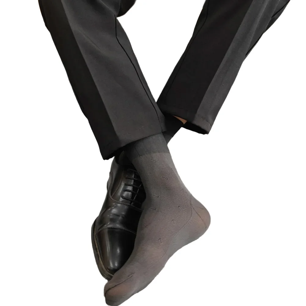 

Business Formal Dress Socks for Men Breathable and Elastic Ultrathin Sheer Tube Socks Fit for Work and Office Environments