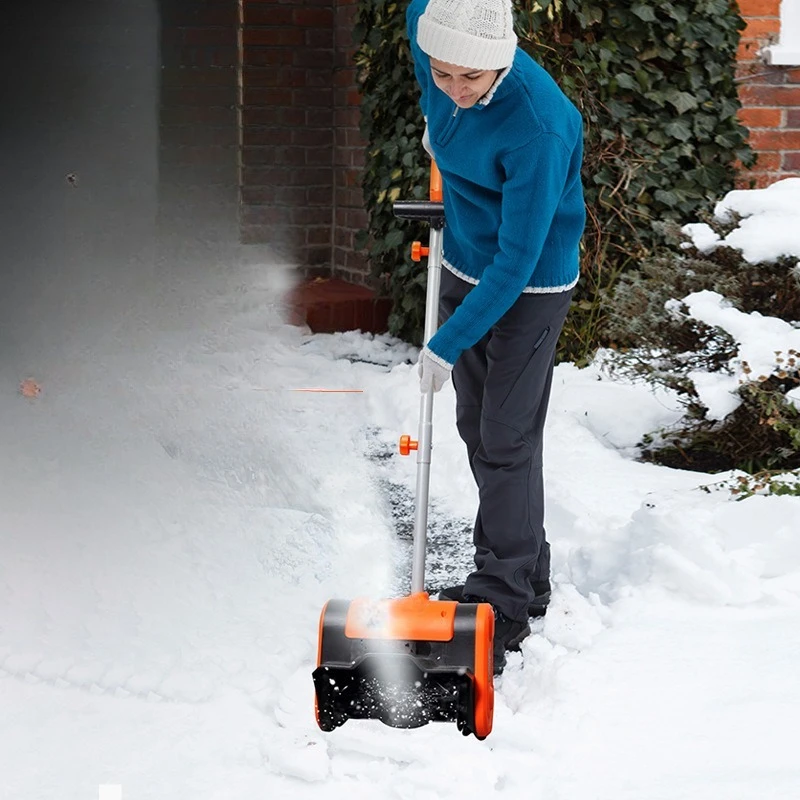 Lithium battery hand push snow thrower small school