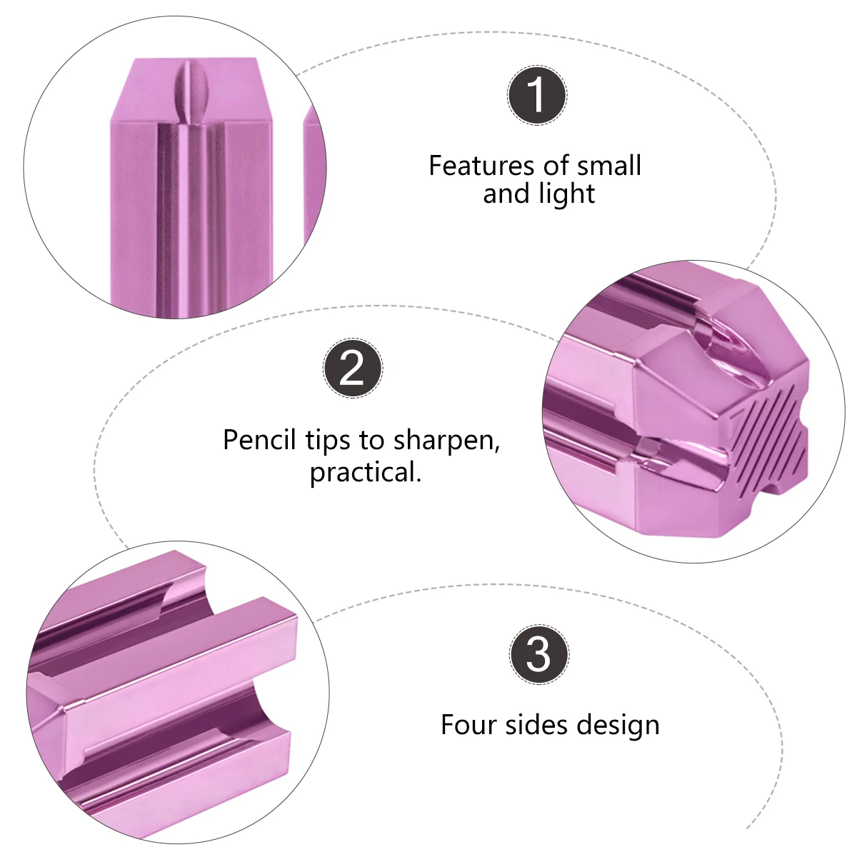 フラットチップ削りスロットプレミアムプラスチック削り補助メイクアップ用品女の子用小型軽量アイライナー眉ペンシル