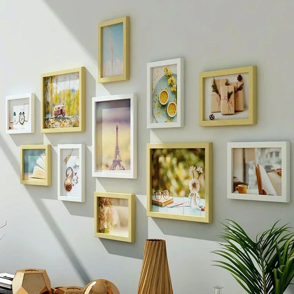 11pcs Wooden Photo Frames 5x7 inch Wall Mounted Set